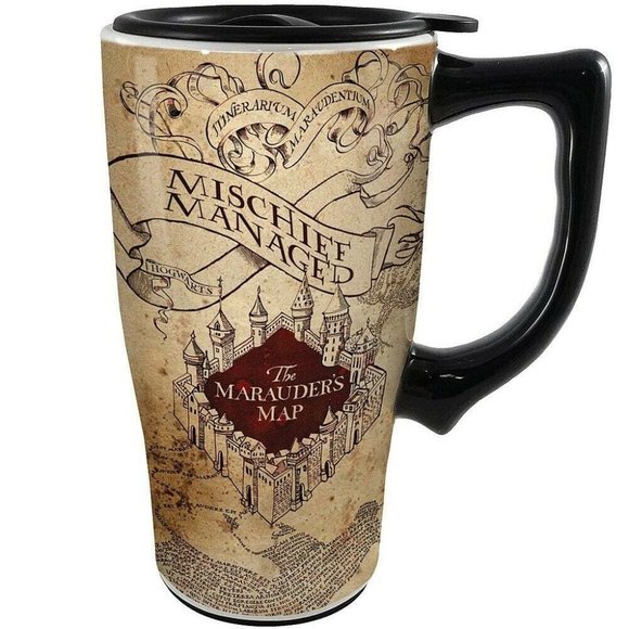 Harry Potter Marauders Map Solemnly Swear  Ceramic Travel Mug - Picture 1 of 3
